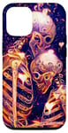 Coque pour iPhone 14 Pro Squelette Embrassant Crâne Couple Gothique