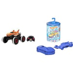 Hot Wheels Monster Trucks HW Unstoppable Tiger Shark R/C Vehicle & Color Reveal 1:64 Scale Vehicles with Surprise Reveal & Repeat Color-Change; Gift for Kids 3 Years Old & Up - GYP13, Pack of 2