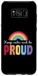 Coque pour Galaxy S8+ Restez calmes et soyez fiers - Gay LGBTQ+ Pride Pride Ally Lesbian
