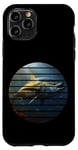 Coque pour iPhone 11 Pro Cercle rétro thon rouge poisson pêche haute mer pêcheur art