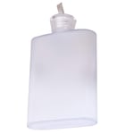 perfk Plastic Hip Liquor Whiskey Alcohol Flask Cap Water Bottle - White, 16x10.1cm