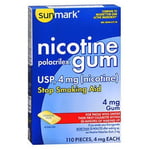 Sunmark Nicotine Polacrilex Gum 4 mg Count of 110 By Sunmark