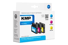 KMP MULTIPACK H105V - 3 pakker - Størrelse XXL - gul, cyan, magenta - kompatibel - blækpatron (alternativ til: HP 933XL, HP CN054AE, HP CN055AE, HP CN056AE)