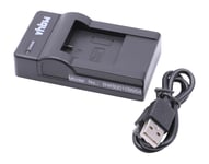 vhbw Chargeur USB compatible avec Sjcam DX 288812, DX 288813, DX288812, DX288813, SJ4000 caméra, action-cam, témoin de charge