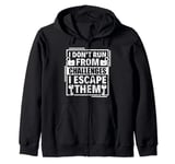 I Don't Run From Challenges - Escape Room Player Funny Zip Hoodie