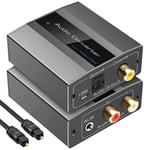 3X(Analog to Digital Audio Converter RCA to Optical with Optical Cable Audikkk