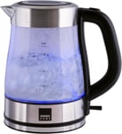 Sensio Home Electric Cordless Glass Kettle 1.7L Quiet Fast Boil with 3000W Rapi