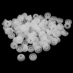 100 Pieces White Silicone Soft Earbud Headphone In Ear Buds Tip Cover