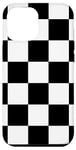 Coque pour iPhone 14 Pro Max Jeu d'échecs blanc classique avec couleur noire