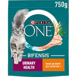 Nestle Nestle PURINA ONE BIFENSIS Urinary Health Lot de 6 boîtes de Nourriture sèche pour Chat Riche en Poulet 6 x 750 g