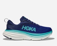 HOKA Bondi 8 Chaussures pour Femme en Bellwether Blue/Evening Sky Taille 45 1/3 | Route