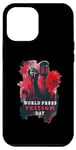 iPhone 12 Pro Max World Press Freedom Day Fist and Mic Graphic Free Defender Case