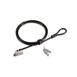Kensington Slim NanoSaver 2.0 Keyed Laptop Lock, Lockable Device Security Tether for Portable Computers, Lie Flat Thin Profile, Universal Fit, 1.8m Strong Carbon Steel Cable (K65021WW)