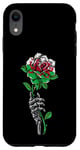 iPhone XR Wales UK Flag Rose With Skeleton Wales UK Gifts Love Wales Case