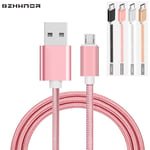 Câble Micro USB Durable pour recharge de données, cordon de chargeur pour Huawei Honor 9 Lite 7X 7 8X ZTE Nubia N1 X8 Z11 Max mini - Or|2m - 21SJX0427C04344