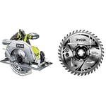 Ryobi R18CS7-0 ONE+ 18V Cordless Brushless Circular Saw (Body Only) & CSB165A1 165 mm Circular Saw Blade for R18CS-0