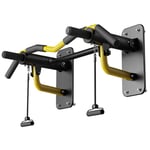 Pull-up bar, wall-mounted horizontal bar, sandbag resistance band suspension, gym multifunctional strength training rod, load 250kg, 2 colors-yellow