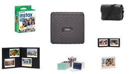 Fuji - Instax Link Wide MOCHA GRAY BUNDLE with all Accessories