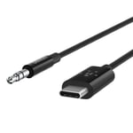 Câble Audio 3.5 Mm Rockstar Avec Connecteur Usb C - F7u079bt03 - Noir Belkin - Le Câble