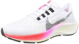 NIKE Women's Air Zoom Pegasus 38 Running Shoe, White Black Football Grey Pink Blast, 3.5 UK