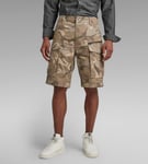 G-Star Rovic Zip Relaxed W30 Small Army Camouflage Canvas Combat Cargo Shorts