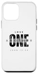 Coque pour iPhone 12 mini Love One Another John 13:34 Citation du verset de la Bible chrétienne
