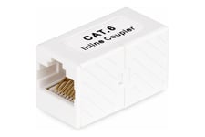 StarTech.com RJ45 Coupler 5-Pack, Inline Cat6 Coupler, Female to Female (F/F) T568 Connector, Unshielded Ethernet Cable Extension - 5 Pack (IN-CAT6-COUPLER-U5) - netværkskobling - hvid