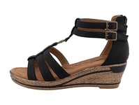 Romika Femme 74r0172005 Sandale, Noir, 40 EU