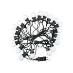 0,5W - Lampa LED Ljusslinga, 10m, 20 Lampor, EU Kontakt, 6000K, 24V - Kulör : Kall