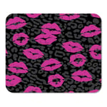 Mousepad Computer Notepad Office Pink Animal Lipstick Kiss Gray Girl Leopard Lip 1980S Rock Grey Roll Home School Game Player Computer Worker Inch