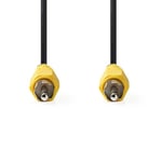 Nedis Câble vidéo Composite - RCA - RCA - Nickelé - 480p - 5 m - Rond - PVC - Noir - Étiquette