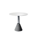 Magis - Table One Bistrot H72 Polished/White top Ø79 - Vit - Småbord och sidobord utomhus - Laminat/Metall/Sten