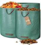 3 * 272L Sac Jardinage Dechets,Sac Dechets Verts Resistant Indéchirables,Sac Vegetaux Jardin Avec Poignée,Sac De Jardin Dechet Vert Pliable,Sac Jardin Autoportant,Capacité De Charge 50 Kg