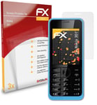 atFoliX 3x Screen Protector for Nokia 301 Screen Protection Film matt&shockproof