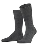 FALKE Men's Airport M SO Wool Cotton Plain 1 Pair Socks, Grey (Dark Grey 3070), 5.5-6.5