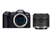 Canon EOS R8 + RF 24-50mm F4.5-6.3 IS STM Kit MILC 24,2 MP CMOS 6000 x 4000 pikseliä Musta