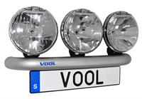 Vool VOLV50-158 Belysningspaket Voolbar Alu Ljusbåge och NBB Alpha 225 med LED-positionsljus (3 st extraljus)