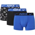Nike Kalsonger 3P Everyday Essentials Micro Trunks Blå Mönstrad polyester Medium Herr