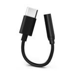 Adaptateur USB Type C vers Jack 3.5 mm Câble Audio Femelle Compact - Noir