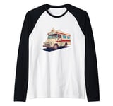 Summer Ice Cream Truck Costume for Jingles and Vehicle Fans Raglan Baseball Tee