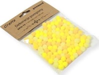 Dekorationer Pompoms 1Cm Mix Gul 120St