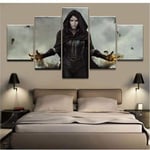 TOPRUN Picture prints on canvas 5 pieces paintings modern Framed artwork Photo Home Decoration 5 panel The Witcher Wild Hunt Wall art 150 x 80 cm