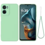 EIDERWOOD Motorola Moto G05 / E15 Liquid Silikon Skal m. Rem - Grön