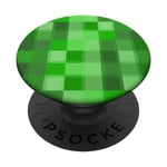 PopSockets Pixel Green Gamer gift for Gamer lover Kids Teens Boys Girls PopSockets PopGrip: Swappable Grip for Phones & Tablets