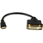 StarTech.com Adaptateur vidéo Mini HDMI vers DVI-D de 20 cm - Convertisseur Mini HDMI vers DVI - M/F - 1920x1200 - Noir (HDCDVIMF8IN)
