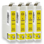 4 Yellow Ink Cartridges to replace Epson T0714 Compatible for Stylus Printers