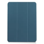 Litchi Skin Tri-Fold Etui for iPad Air 10.9 (2020) - Petrolblå