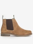 Barbour Farsley Suede Chelsea Boots - Brown, Brown, Size 8, Men