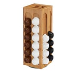 Relaxdays distributeur capsule Dolce Gusto, rotatif, porte capsules Dolce Gusto, bambou, HLP: 40,5x14x14 cm, nature