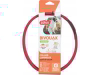 Zolux Zolux Led Hundhalsband Självlysande Silikon Lång Päls Bivouak Röd